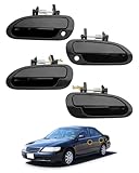 Exterior Door Handle Set, Compatible with 1998-2002 Honda Accord, Outside Front & Rear Left Driver & Right Passenger Side Door Handle, Replace# 72180S86K12 72140S86K12 72680S86K11 72640S86K11 (4 PCS)