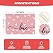 Artoid Mode Pink Love Hearts Placemats Set of 4, 12x18 Inch Seasonal Table Mats for Party Kitchen Dining Decoration