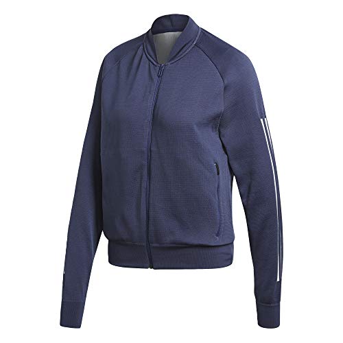 adidas Women's ID Knit Bomber Jacket Noble Indigo Size XL