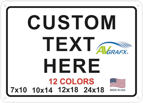 Custom Signs Outdoor Metal for Home Office Business Personalized Door Porch Delivery Man Cave Shop Garage Street. For Outside or Inside Use. Our Metal Signs Are UV Printed Solid Aluminum 10x7 inches