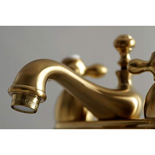 Kingston Brass KS3607AX 4 in. Centerset Bathroom Faucet, Brushed Brass by Kingston Brass - Image 3