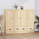 Large espace de rangement : le buffet offre un grand espace de rangement pour ranger vos objets du quotidien, en les gardant bien rangés et à portée de main.