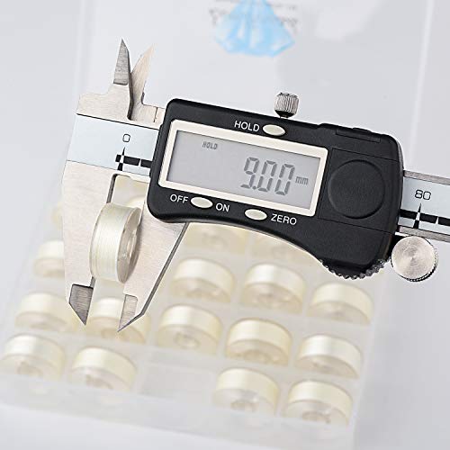 Simthread 25 piezas hilo blanco preenvuelto tamaño L para bordado miniatura 4