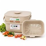 YourCasa Cubo de basura orgánico para cocina, 5 L, para residuos orgánicos...