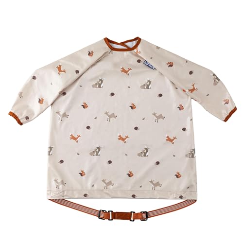 Image of BIBaDO - Long Sleeve Baby Bibs - Babies & Toddlers 6-36 Months - Coverall Baby Led Weaning Bib - Easy Wipe, Soft & Waterproof