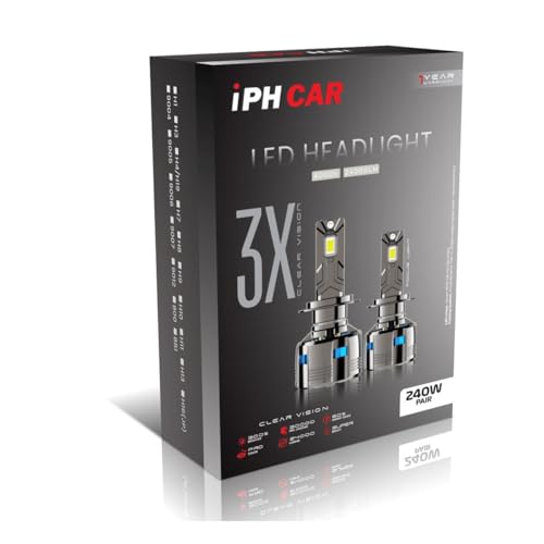 Image of CAMFIRE 380W LED Headlight Bulb, 38000 Lumens Super Bright, Copper Core Heat Dissipation, 300% Brighter IPH CAR LED (H4)