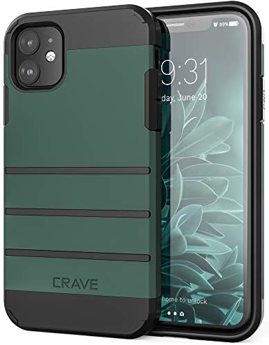 Crave Strong Guard for iPhone 11 Case, Shockproof Protection Case for iPhone 11 (6.1 inch) - Forest Green