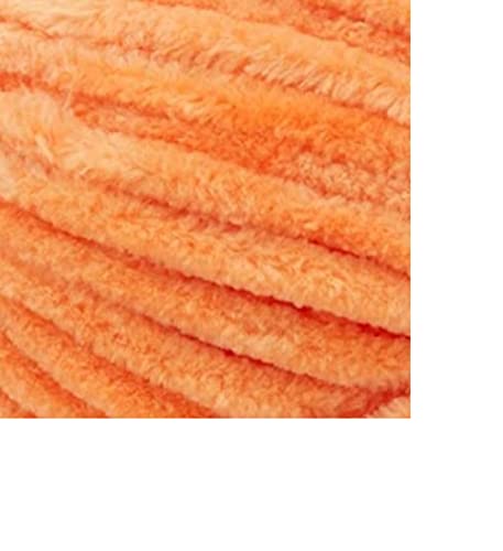 Image of Premier Yarns Parfait Chunky Chenille Yarn 3.5 Oz 6 Super Bulky Weight 3 Pack Bundle with Bella's Stitch Place Holders (Tangerine)