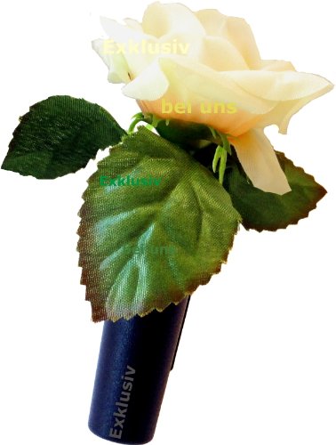 HR-Autocomfort Auto Vase Gelbe Rose Blumenvase mit Halter Vasenset Cover