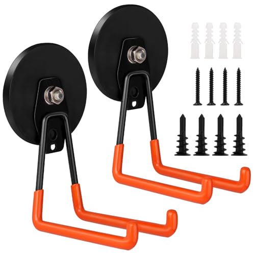 Large Magnetic Hooks Heavy Duty Magnetic Garage Hook,2 Pack Magnet