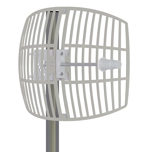 Antenne WiFi 5 GHz longue distance jusqu'à 10 km avec câble 10 m et gain 24 dBi