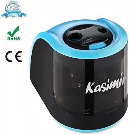 Electric Pencil Sharpener Kasimir with 2 Different Holes Mechanical Battery Operated Automatic Sharpener Great for Drawing Pencils Kids Adults Artists Teachers Home Classroom Office School