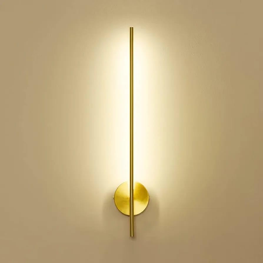 Image of Glowave Modern 600mm LED Long Tube Wall Light - Tricolour | Warm White, White, Natural White | (Golden)