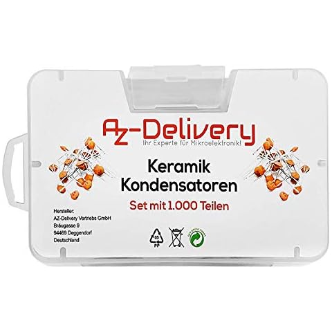 AZDelivery Kondensator Sortiment Keramik Kondensatoren 1000 Teile Cover