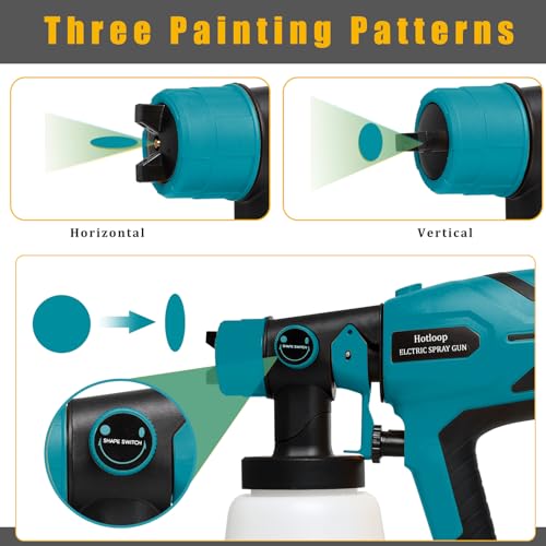 pistolet à peinture, compatible avec batterie makita 18v, pistolet pulvérisateur avec récipient à peinture de 800 ml, 2 buses, 2 papiers filtres, adapté aux murs, meubles, clôtures (sans batterie)