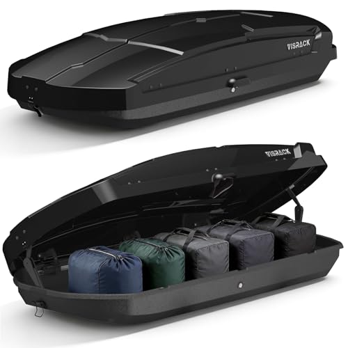 72-Inch Black Rooftop Cargo Box with Security