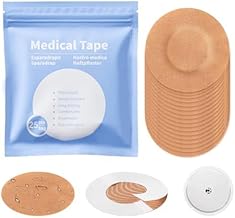 25 Freestyle Libre Waterproof Reinforcement Patches Designed Specifically for Models 1,2 and 3—Non-Adhesive Bandage Center, Water Resistant Protector