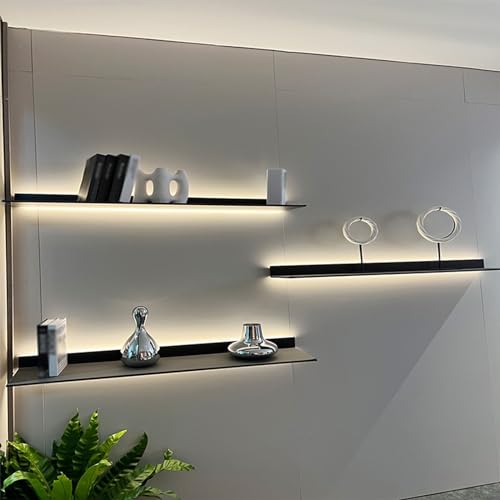 Étagère murale flottante LED en alliage d'aluminium premium