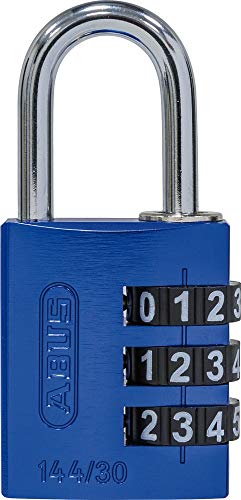 ABUS Zahlenschloss mit großen Zahlen, Blau, 30 mm
