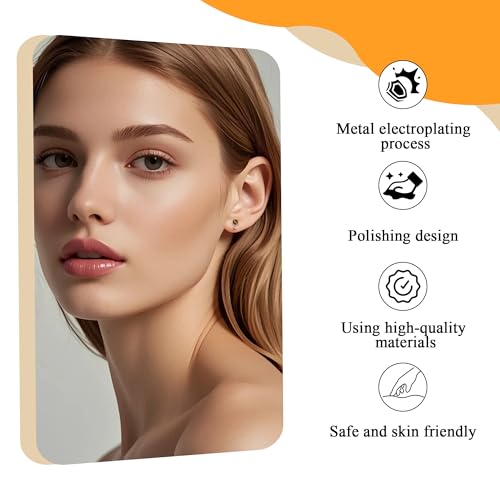 Titanium Flat-Back Earrings Lapis Lazuli/Tiger's Eye/Amethyst/Aventurine/Jade Luxurious Minimalist and Stylish Earring Hypoallergenic Titanium Stud Birthday Present for Women4