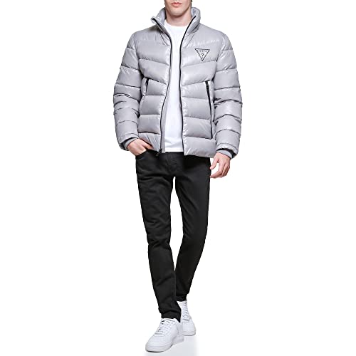 GUESS Men's Midweight Logo Oversized Zip Puffer2