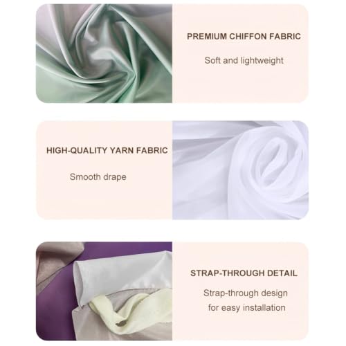 Voilage de plafond pour mariage en voile blanc drapé de 0.4x7m pour décor de fête