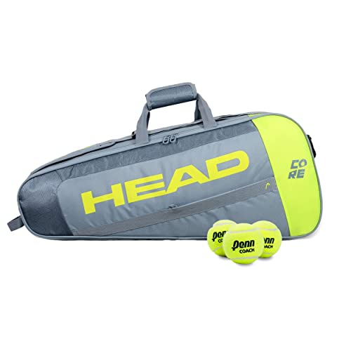 Head Core 6R Combi Tennis Racquet Bag - 6 Racket Tennis Equipment Duffle Bag #TOP6