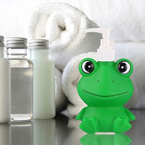 Cabilock Hand Wash Bottle- Kids Soap Dispenser, Cartoon Bottle Dispenser Empty Shampoo Bottles (Green Frog, 300ML)
