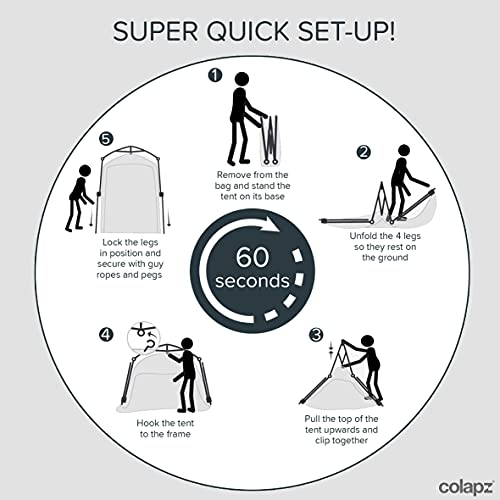 Colapz Camping Shower Tent And Pop Up Toilet Tent - Additional Camping Storage Tall Tent - Privacy Beach Tents Shelters Pop Up - Portable Outdoor Changing Room #TOP5