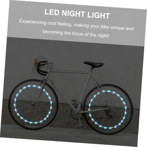 Lámpara LED recargable Veemoon L01 D multicolor RGB de cable ABS para rueda de bicicleta 6