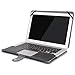 MOSISO Compatible with MacBook Air 13 inch Case A1369 A1466 Older Version 2010-2017 Release, PU Leather Case Portfolio Protective Stand Cover Sleeve, Black