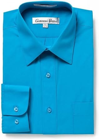 Mens Dress Shirts Regular Fit Solid Long Sleeve Formal Shirt Business Casual Button Down Shirts