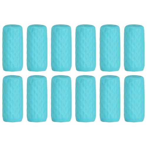 Bouchons de bouteille en silicone anti-fuite réutilisables pour voyage bleu x12