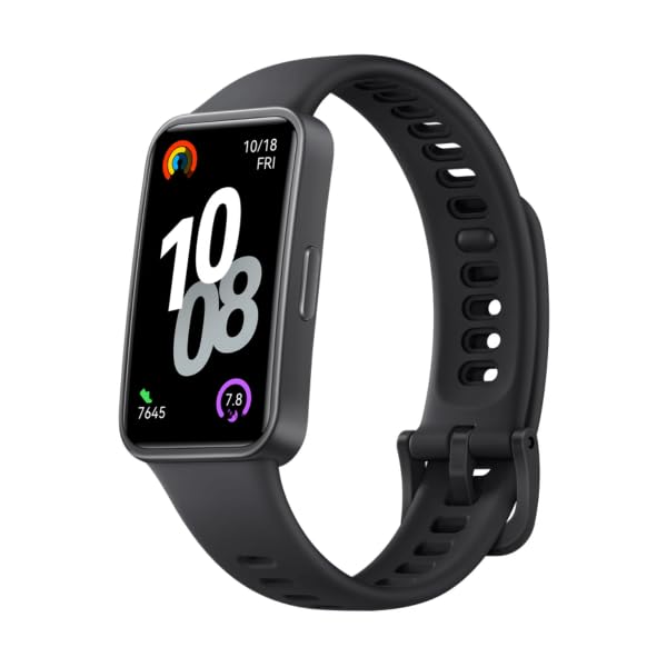 HUAWEI Reloj Inteligente Band 10 de hasta 14 días de duración de la batería, iOS y Android, HRV Promedio del sueño e información del sueño con un rastreador de monitoreo de Fitness Alimentado por IA,
