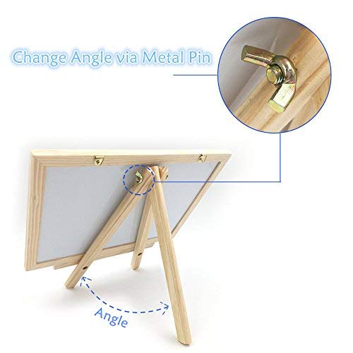 Chalkboard Sign, Double Sided Use Chalkboard And White Board With Chalk Eraser, 3 Chalk Sticks, One Chalk Marker And 2 Magnets, Mini Message Board With Sturdy Tripod By Fezep #TOP3