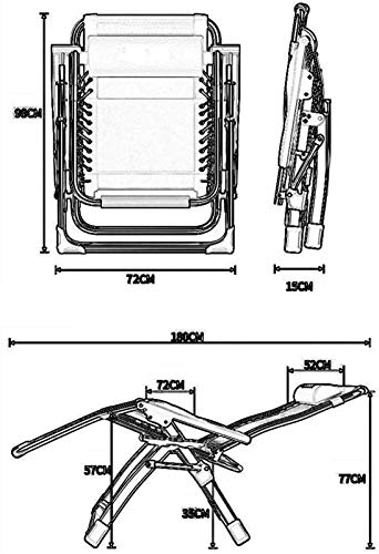 Chaise longue zero gravity légère et ultra robuste pour le camping