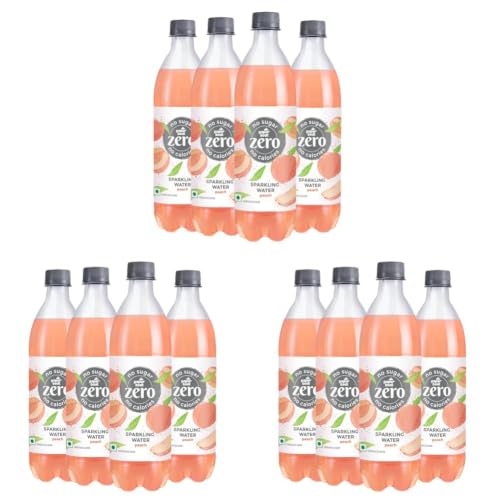 Image of Paper Boat Zero Peach Sparkling (Soda) Water - Pack of 12, 600 ml Each| Zero Sugar, Zero Calories | Sugar Free | Flavoured Carbonated Water | No Aspartame