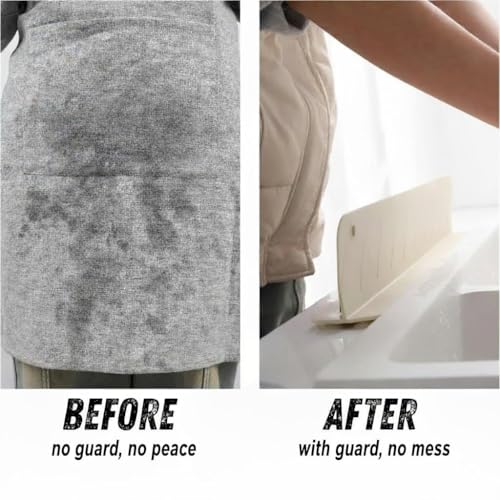 Image of Silicone Sink Splash Guard for Kitchen and Bathroom, Silicone Sink Splash Guards with Strong Suction Cup,Silicone Flume Baffle Water Barrier for Kitchen Sink Anti-Splash Water (48 cm) (pack of 1)