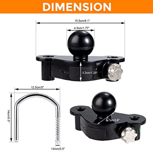 TOPSHINE Trailer Hitch Lock Universal Ball Tow Coupler Security Lock Anti-Theft Combination Lock Fits 1-7/8\", 2\", and 2-5/16\" Couplers for Towing Trailers Caravans, Black