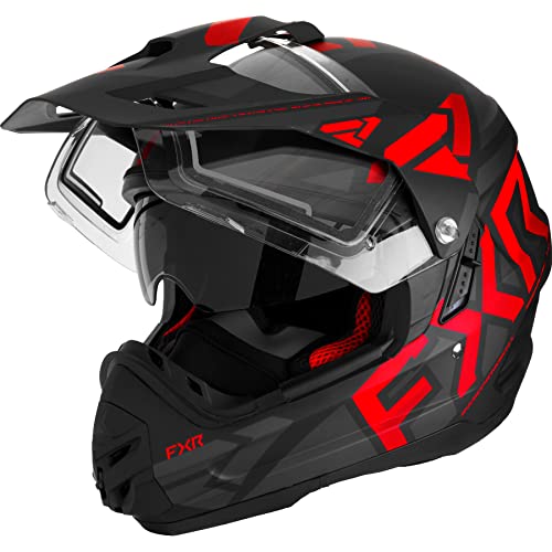 Fxr Torque X Team Snowmobile Helmet E Shield & Sun Shade Anti-Fog Black/Red - Large #TOP2