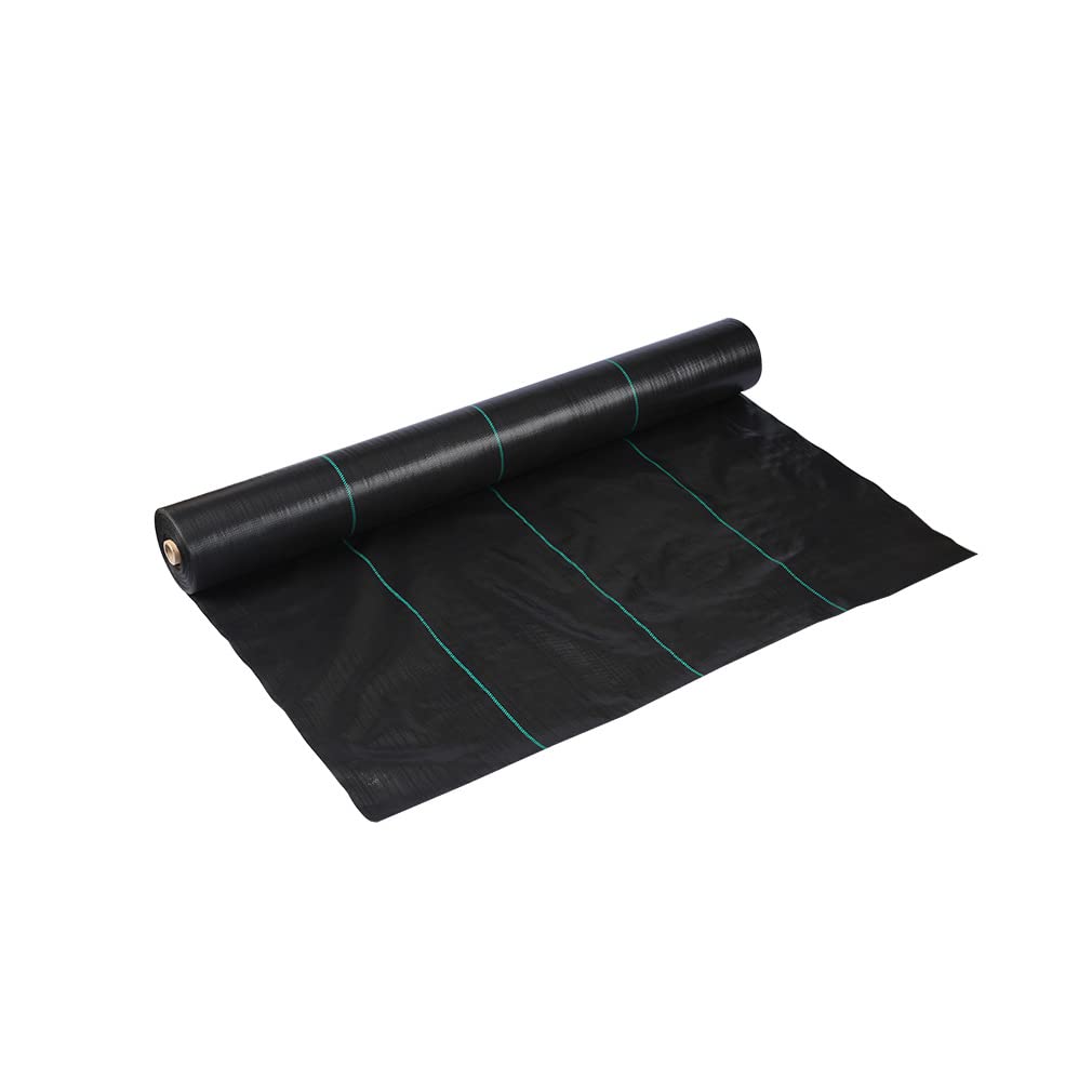 YiHYSj Weed suppressant membrane 90g/m² Garden Weed Barrier Fabric Weed Control Fabric Water Permeable Ground Cover Weed Membrane Tear-Resistant for Ground Cover, Raised Bed (80m Lang,0.7m Breit)