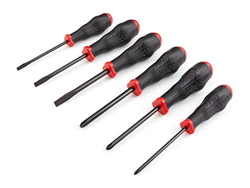 TEKTON High-Torque Black Oxide Blade Screwdriver Set, 6-Piece (#1-#3, 3/16-5/16 in.) | DRV41213 | Made in USA