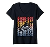 River Rat Groovy River Kayak Divertente Kayaker Grafica per gli amanti del ratto del fiume