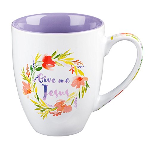 Give Me Jesus – Watercolor Collection Coffee Mug for Women and Men – Inspirational Coffee Cup Christian Gifts (15-Oz Ceramic Cup)