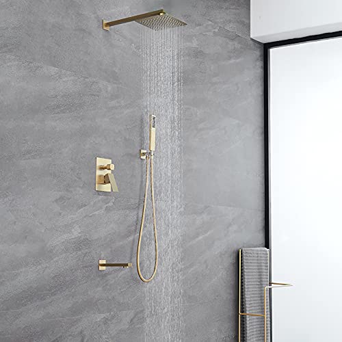 Ensemble de douche avec bec de baignoire cascade et tête de douche 8 pouces - 3