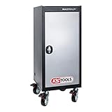 KS Tools Service trolley for mobile emission tester/diagnostic equipment, 1155x500x500mm Servicewagen, H1155xB500xT500mm, farblos