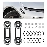 KVAEY Bumper Quick Release, JDM Front Rear Bumper Fasteners with Stainless Steel Screw Rubber O-Ring Washers, Universal Car Bumper Quick Release Tabs Trunk Bend Fenders Holders Kit (Titanium)