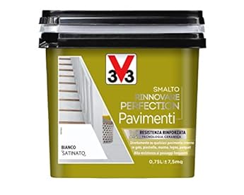 Foto di V33 Smalto Rinnovare Perfection Pavimenti Bianco Satinato 0,75 L