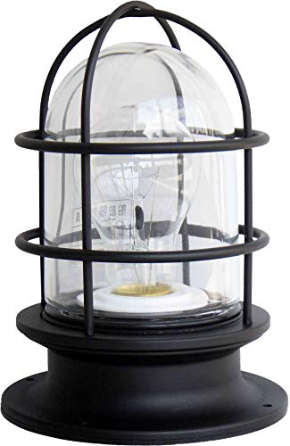 松本船舶 マットブラックシリーズ R2号デッキ ブラック(黒色) LEDランプ付 白熱電球40W相当 屋外屋内兼用 E26口金 R2-DK-B