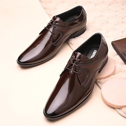 Image of Centrino Men's Formal Lace-Up Shoes | Soft & Comfortable Formal Shoe| Stylish-Looking Footwear (9358)